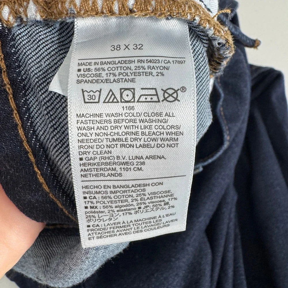 Banana Republic Athletic Travel Jeans Mens 38x32 Blue Indigo Wash Denim Basic